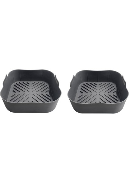 2 Adet Hava Fritöz Silikon Fırın Tepsisi Sepeti Silikon Mat Fırın Fırın Tepsisi Hava Fritöz Matı Kek Fırın Tepsisi (Yurt Dışından)