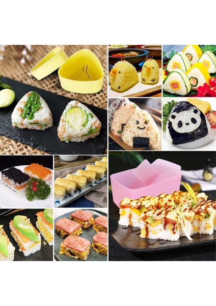 Onigiri Kalıp, 3 Paket Pirinç Kalıbı Musubi Yapım Seti, Yapımcı Presi, Klasik Üçgen Pirinç Topu Yapımcısı Suşi Kalıbı (Yurt Dışından)