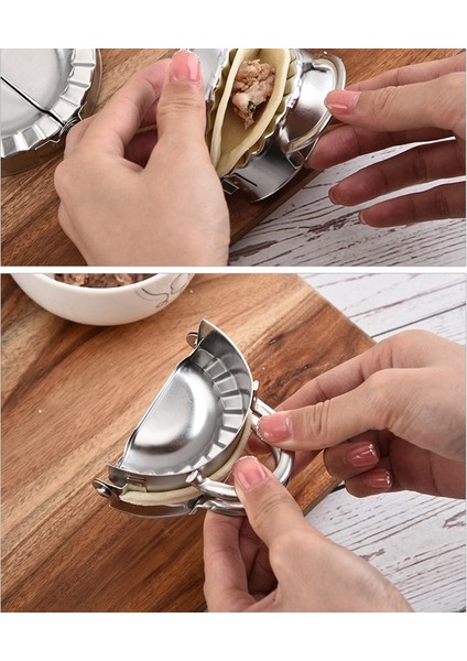 7 Adet Paslanmaz Çelik Hamur Jiaozi Yapımcısı Cihazı Köfte Aracı Mantı Yapımcısı Kalıp Köfte Şekillendirici (Yurt Dışından) modelleri
