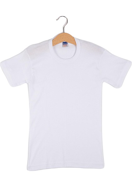 Erkek Çocuk Kısa Kollu Bisiklet Yaka Ribana Faniala 3 Lü Atlet BERRAK-1510