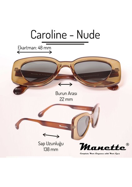 Caroline Nude -Vintage- Cam Yeşil Güneş Gözlüğü