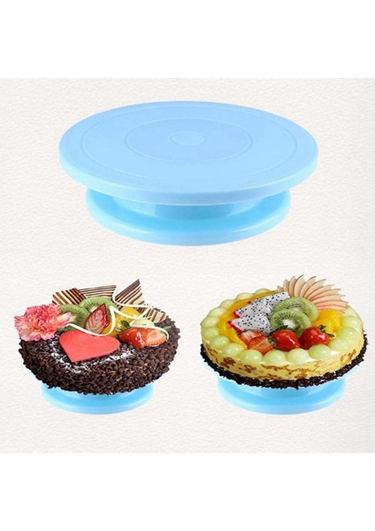 Kek Pikap Döner Anti-Skid Yuvarlak Kek Standı Aracı Kek Döner Masa Mutfak Dıy Ekran Standı Pişirme Aracı B (Yurt Dışından) fırsatları