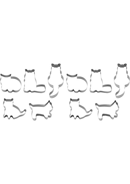 Kedi Şekilli Alüminyum Pişirme Kek Kalıbı Çerez Kesici Kalıp Sugarcraft Pişirme Aksesuarları (Yurt Dışından)