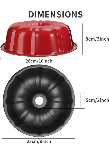 Kek Tavası Yapışmaz, Pişirme Için Yivli Tüp Kek Tavaları, Jello Için Ağır Hizmet Karbon Çelik Boru Tava Pişirme Kalıbı (Yurt Dışından) modelleri