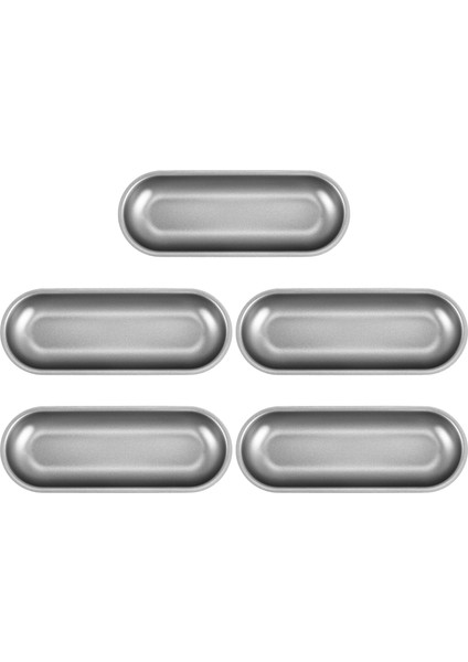5 Adet Hot Dog Kalıp Karbon Çelik Sosis Yapışmaz Bakeware Oval Hot Dog Bun Fırın Tepsisi Dıy Ev Yapımı Ekmek Aracı (Yurt Dışından)
