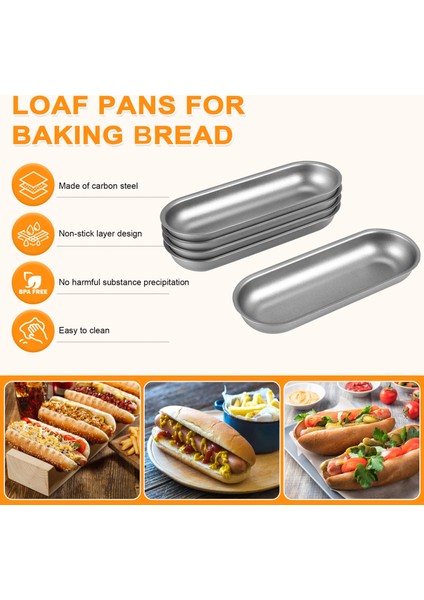 5 Adet Hot Dog Kalıp Karbon Çelik Sosis Yapışmaz Bakeware Oval Hot Dog Bun Fırın Tepsisi Dıy Ev Yapımı Ekmek Aracı (Yurt Dışından) indirimleri
