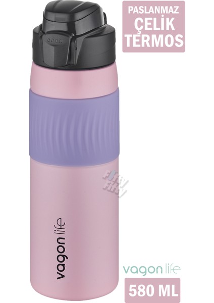 580 ml Çelik Termos Rahat Içim Kaydırmaz