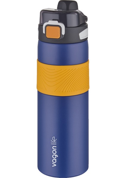 Çelik Termos 800 ml Büyük Boy Tek Kapak Çift Kullanım Pipetli rahat Içim Kaydırmaz