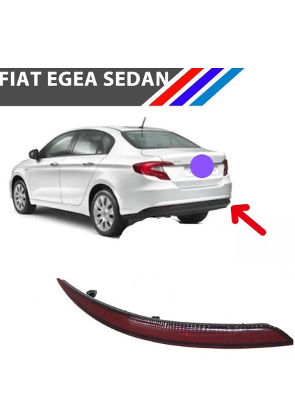 Egea Sedan Arka Tampon Reflektörü Sağ Taraf 2015 - 2021 51998151 fiyatları