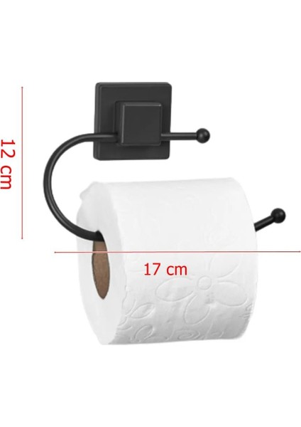 903 Kare Yapışkanlı Wc Kağıtlık Mat Siyah