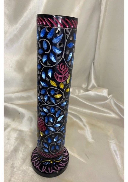 Yedi Çakra 7 Çakra Hand Made El Işi Feng Shui Ejderha Yılı Doğal Obsidyen Taşı Çubuk Konik Tütsülük Kule Büyük fırsatları