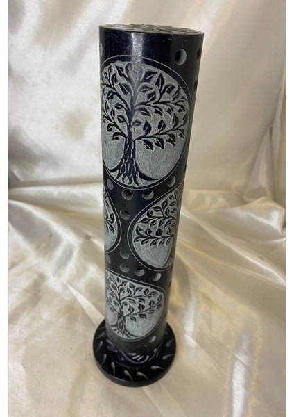 Yaşam Hayat Ağacı Hand Made El Işi Feng Shui Ejderha Yılı Doğal Obsidyen Taşı Çubuk Konik Tütsülük Kule fiyatları