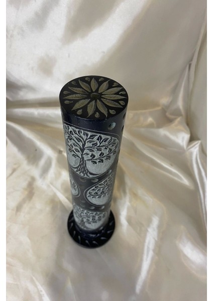 Yaşam Hayat Ağacı Hand Made El Işi Feng Shui Ejderha Yılı Doğal Obsidyen Taşı Çubuk Konik Tütsülük Kule fırsatları