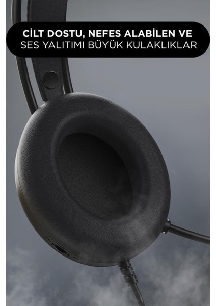 G30B Siyah Kulak Üstü Kablolu Gaming Kulaklık