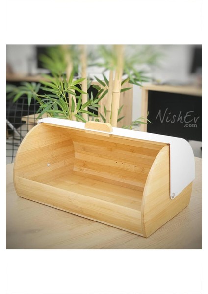 Bambu Ekmeklik Ekmek Sepeti Lüks Ekmek Kutusu – Zigzag Desen