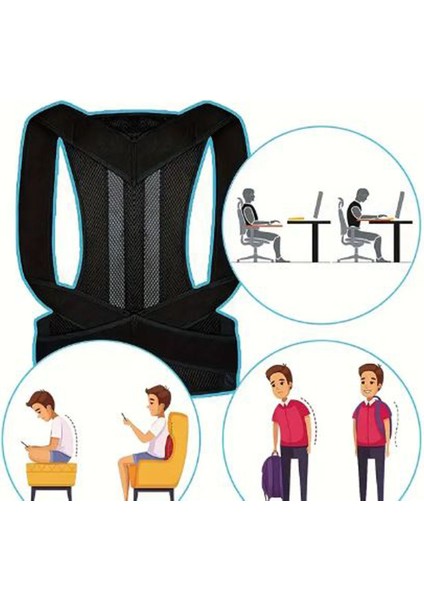 Ayarlanabilir Medikal Dik Duruş Sırt Korsesi Kadın Erkek Portür Önleyici Dik Duruş Sporcu Korsesi modelleri