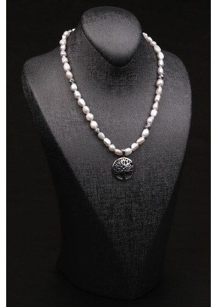 Inci Doğal Taş Özel Tasarım 925 Ayar Gümüş Kolye fırsatları