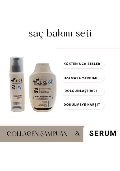 Kolajen Şampuan 300 Ml & Saç Bakım Serumu 100 Ml