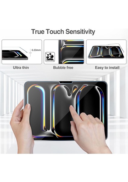 iPad Pro 13 İnç M4 iPad Air 13 İnç M2 2024 Temperli Cam Ekran Koruyucu