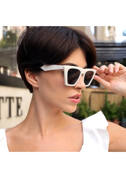 Baba Fiyatlar Cat Eye Beyaz Kadın Güneş Gözlüğü fiyatları