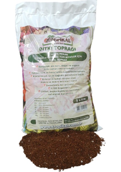 Tropikal Bitki Toprağı 5 lt ve Bitki Besini 225 ml Set modelleri