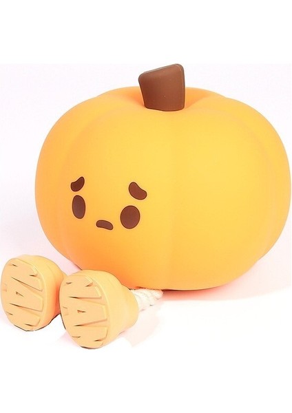 Balkabağı Silikon Gece Lambası Yatak Odası Uyku Lambası Başucu Pat Işıkları (Yurt Dışından)