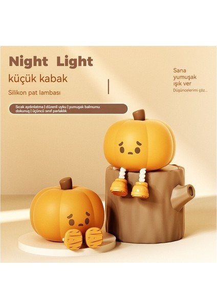 Balkabağı Silikon Gece Lambası Yatak Odası Uyku Lambası Başucu Pat Işıkları (Yurt Dışından) fiyatları