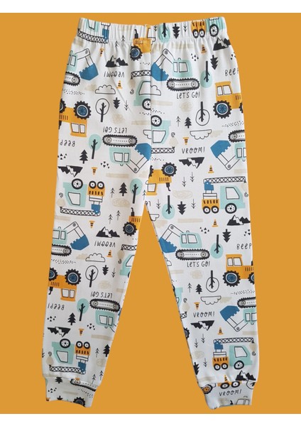 Kısa Kollu Desenli Çocuk Pijama Takım #baskılıçocukpijamatakım #kepçedesenlipijama #çamaşırbahçesi