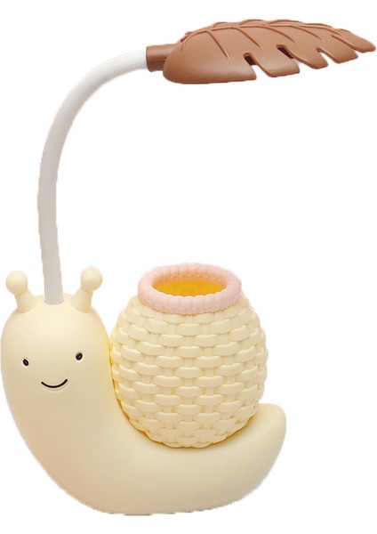 Yaratıcı Karikatür Salyangoz Masa Lambası Kalem Tutucu Göz Koruması Öğrenme Okuma Lambası Usb Katlanır Şarj Edilebilir Başucu Lambası (Yurt Dışından)