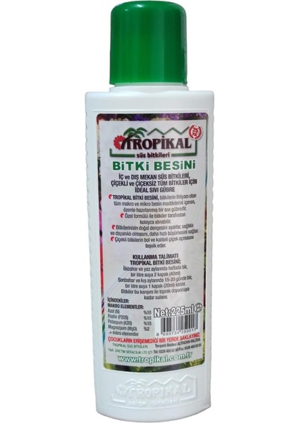 Sıvı Bitki Besini 225ML.