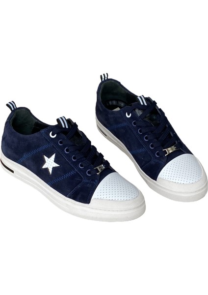 10207 Deri Yıldızlı Erkek Günlük Sneaker Ayakkabı