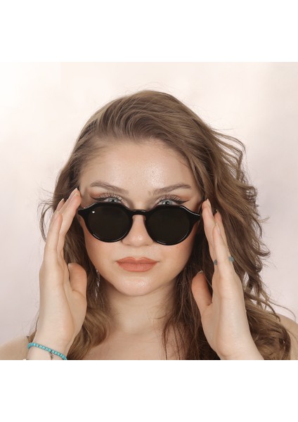 Eleanor Black - Black - Cam Yeşil Güneş Gözlüğü