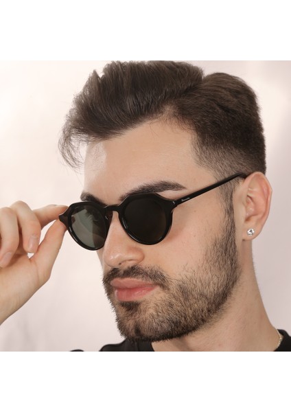 Eleanor Black - Black - Cam Yeşil Güneş Gözlüğü