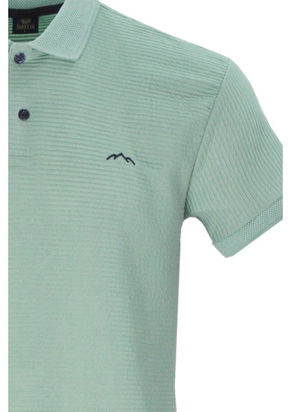 Erkek Mint Yeşili Polo Yaka Yazlık Pamuklu Kısa Kollu T Shirt modelleri