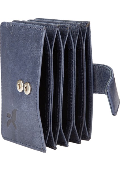 Deri Kartlık Crazy Lacivert K581-04