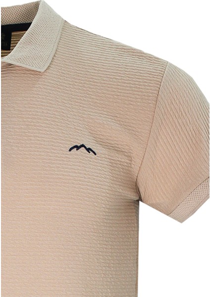 Erkek Taba Polo Yaka Yazlık Pamuklu Kısa Kollu T Shirt modelleri