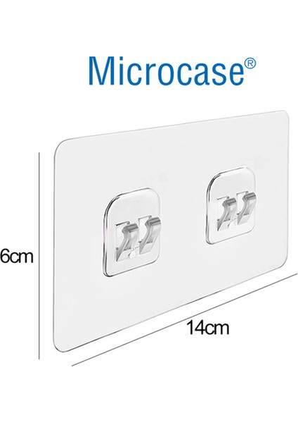 Güçlü Plastik Yapışkanlı Suya Dayanıklı Çift Başlı Banyo Mutfak Eşya Taşıma Raf Askılığı 5 Adet -Şeffaf AL4270 fiyatları