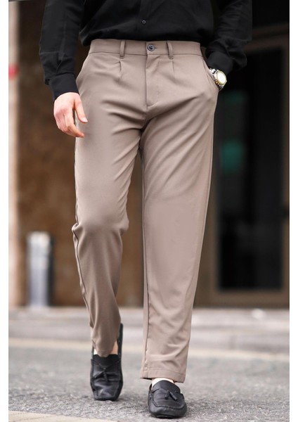 Vizon Regular Fit Düz Kesim Yan Cepli Erkek Pantolon 6540