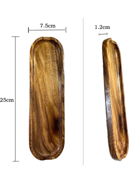 Tik Dikdörtgen Ahşap Tabak Küçük Yapraklı Meyve Tabağı Atıştırmalık Tabağı Ahşap Tepsi Suşi Tabağı Kaşık Raf (Yurt Dışından)