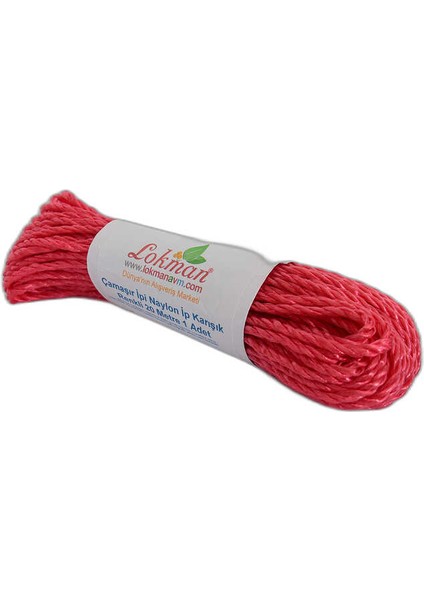CLZ214 Çamaşır Ipi Naylon Ip Karışık Renkli 20 Metre 1 Adet