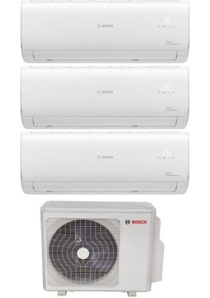 A++ 36000 BTU 1 Dış + 3 Iç Ünite 9000 + 9000 + 9000 BTU Multi Inverter Klima