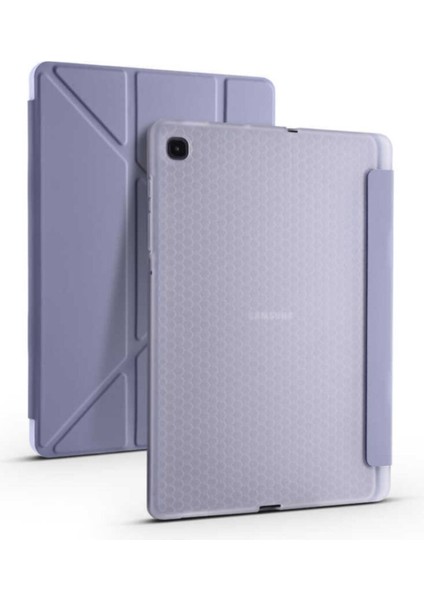 Samsung Galaxy Tab S6 Lite SM-P620 10.4" Kılıf Kalem Bölmeli Standlı Katlanabilir Kalemlikli Silikon