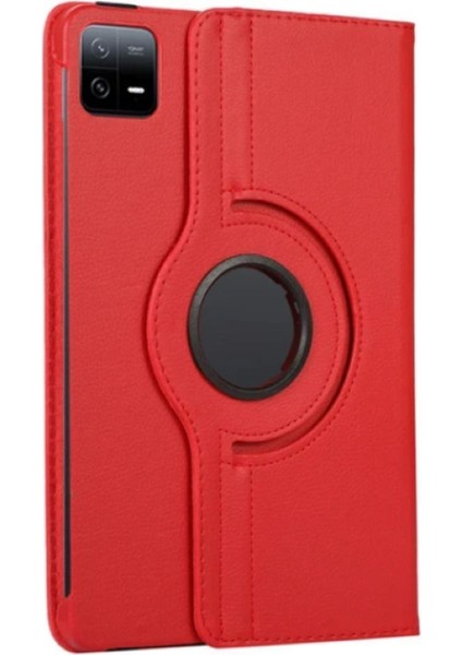 Xiaomi Pad 6 11 Inç Uyumlu 360° Dönebilen Uyku Modlu Standlı Pu Deri Tablet Kapaklı Kılıf