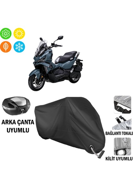 Sym Adx 125 Branda Motosiklet Brandası Arka Çanta Bağlantı,kilit Uyumlu Siyah