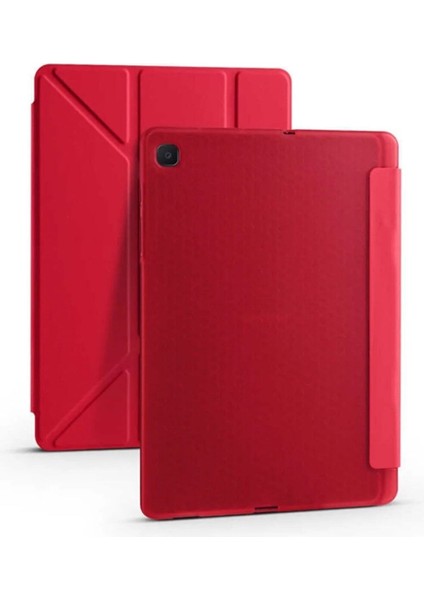 Samsung Galaxy Tab S6 Lite SM-P620 10.4" Kılıf Kalem Bölmeli Standlı Katlanabilir Kalemlikli Silikon