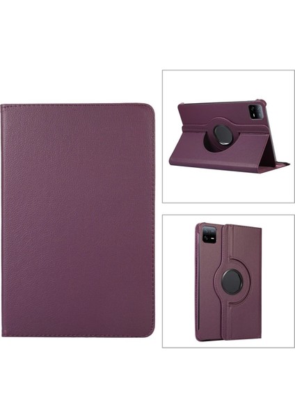 Xiaomi Pad 6 11 Inç Uyumlu 360° Dönebilen Uyku Modlu Standlı Pu Deri Tablet Kapaklı Kılıf fiyatları