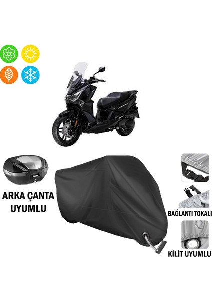 Sym Joyride 300 16 Abs Motosiklet Brandası Arka Çanta Bağlantı,kilit Uyumlu Siyah