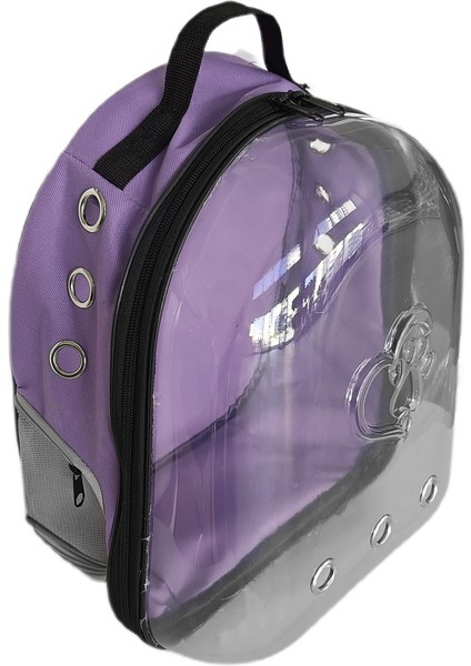 Kalpli Patili Astronot Şeffaf Taşıma Sırt Çantası Lila 24X32X42 cm modelleri