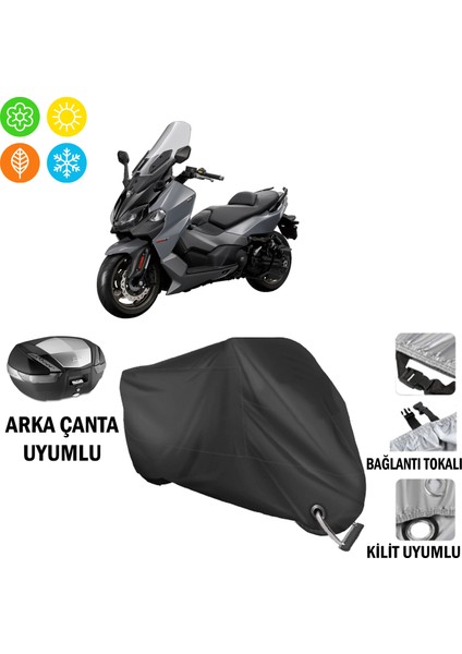 Sym Maxsym Tl 508 Tcs Abs Motosiklet Brandası Arka Çanta Bağlantı,kilit Uyumlu Siyah
