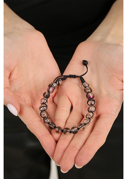 Makrome Örgülü Kişiye Özel Saç Teli Içerir Kadın Bileklik indirimleri